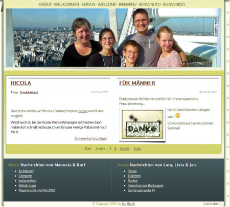 Letztes Bild der alten Homepage