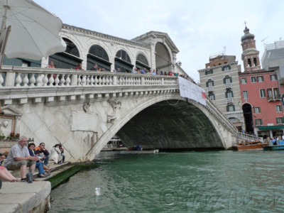 Rialto Brücke original in Farbe