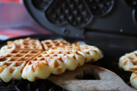 pikante glutenfreie waffeln fertig gebacken