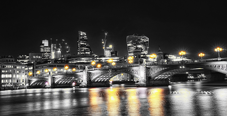 Long exposure Image from Southwark Bridge London by kfPhotography