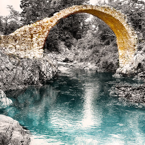 Foto der alten Packpferdbrücke in Shottland von Kurt Flückiger Photography