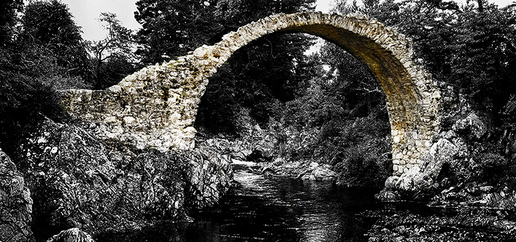 Foto der alten Packpferdbrücke in Shottland von Kurt Flückiger Photography