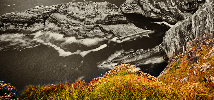 long expore image from the Kerry Cliffs