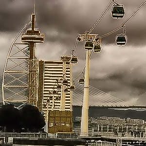 Telecabine Lisbon by Kurt Flückiger Photography