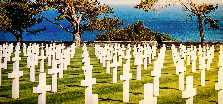 image from "Omaha Beach  -  Normandy American Cemetery" by kfphotography