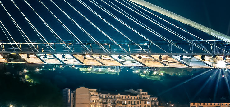 image from «Pedro Arrupe zubia Bilbao by night» by kfphotography